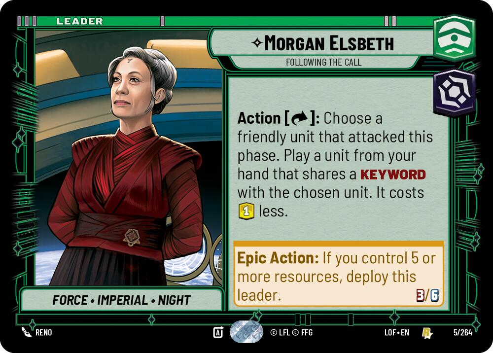Morgan Elsbeth - Following the Call (005/264) (005/264) [Legends of the Force] | Fandemonia Ltd