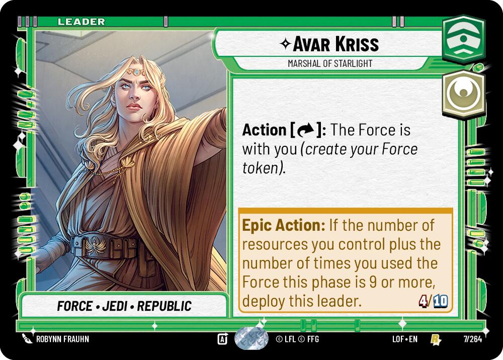 Avar Kriss - Marshal of Starlight (007/264) (007/264) [Legends of the Force] | Fandemonia Ltd