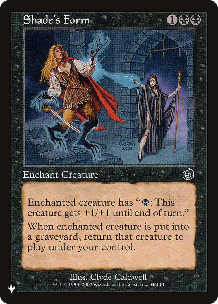 Shade's Form [The List] | Fandemonia Ltd