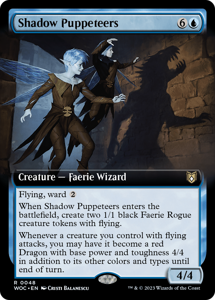 Shadow Puppeteers (Extended Art) [Wilds of Eldraine Commander] | Fandemonia Ltd