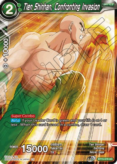 Tien Shinhan, Confronting Invasion (BT15-078) [Saiyan Showdown] | Fandemonia Ltd