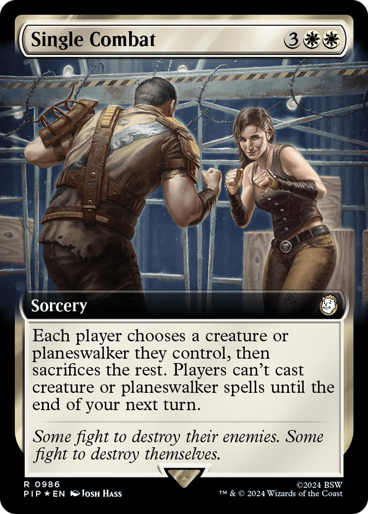 Single Combat (Extended Art) (Surge Foil) [Fallout] | Fandemonia Ltd