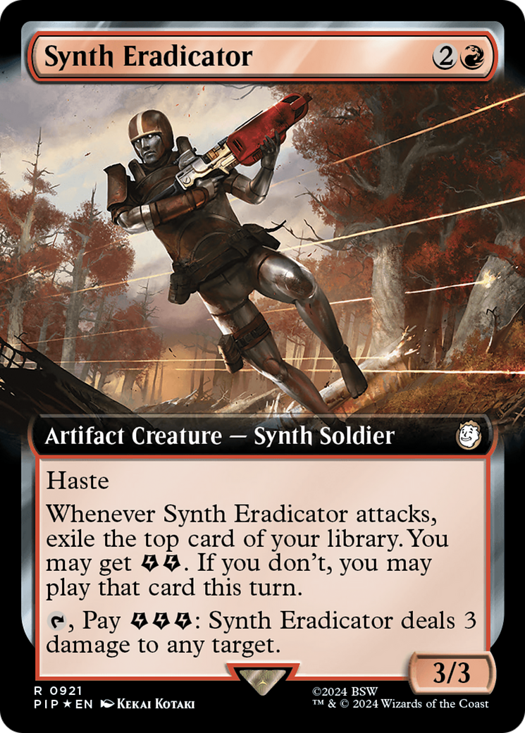 Synth Eradicator (Extended Art) (Surge Foil) [Fallout] | Fandemonia Ltd