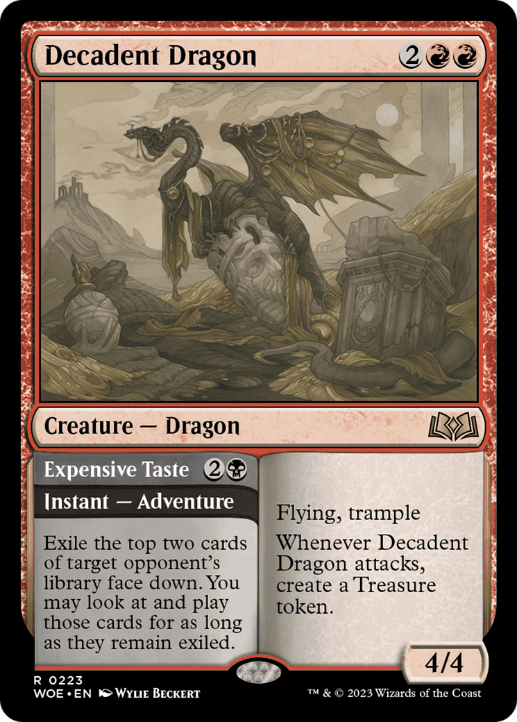 Decadent Dragon // Expensive Taste [Wilds of Eldraine] | Fandemonia Ltd