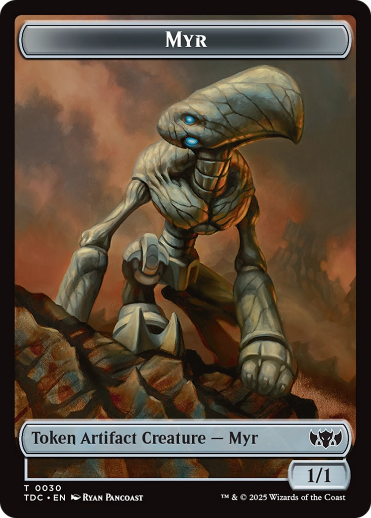 Snake // Myr Double-Sided Token [Tarkir: Dragonstorm Commander Tokens] | Fandemonia Ltd