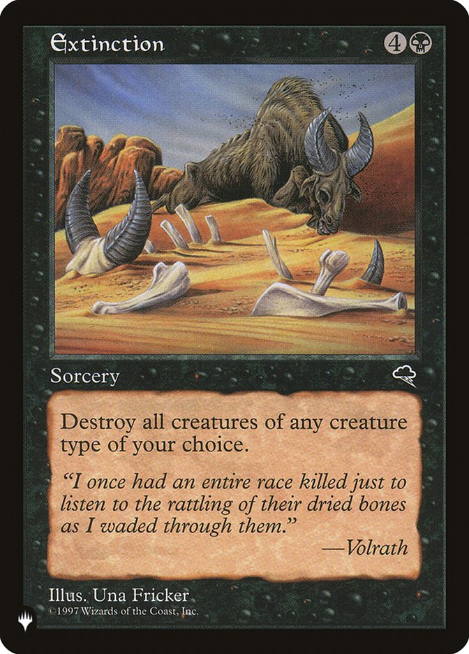 Extinction [The List] | Fandemonia Ltd