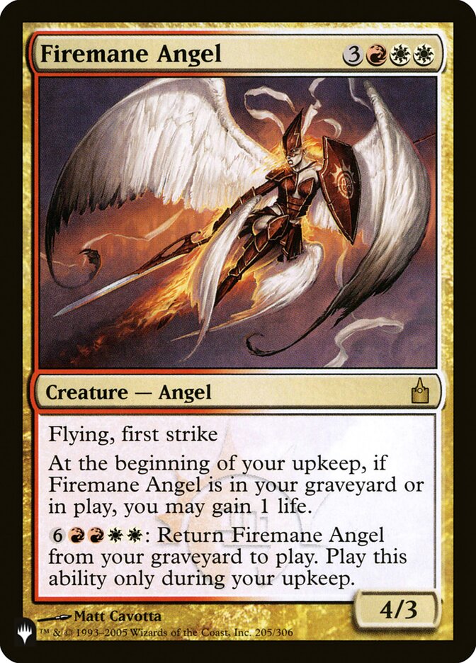 Firemane Angel [The List] | Fandemonia Ltd