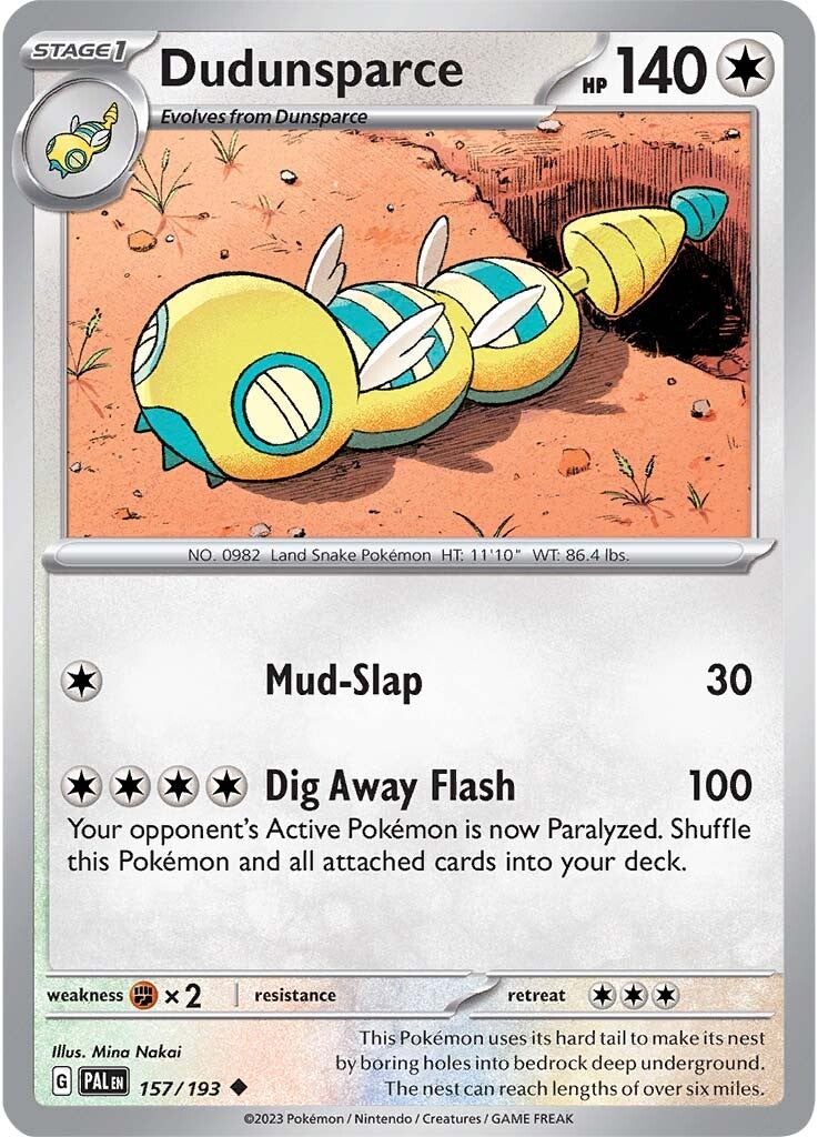 Dudunsparce (157/193) [Scarlet & Violet: Paldea Evolved] | Fandemonia Ltd