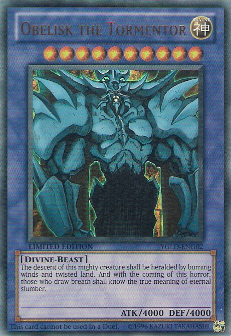 Obelisk the Tormentor [YGLD-ENG02] Ultra Rare | Fandemonia Ltd