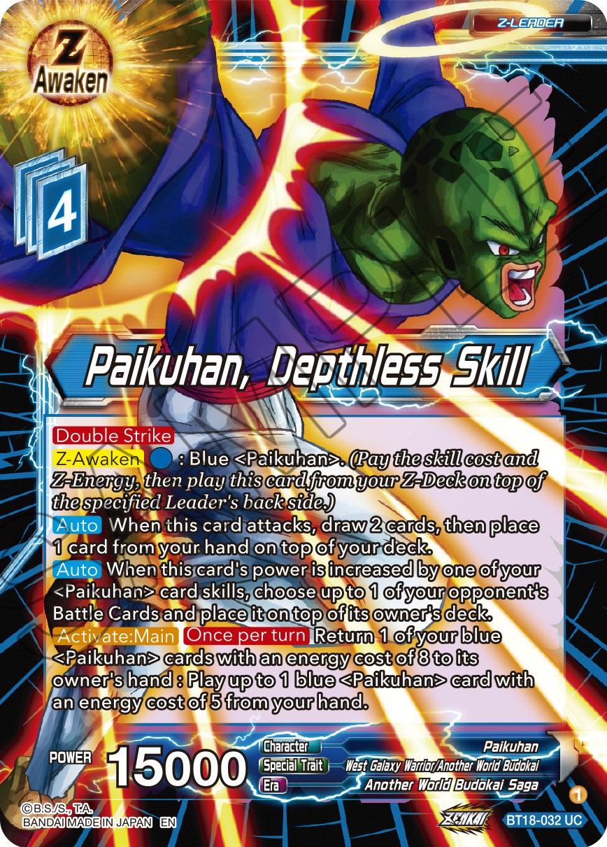 Paikuhan, Depthless Skill (BT18-032) [Dawn of the Z-Legends] | Fandemonia Ltd