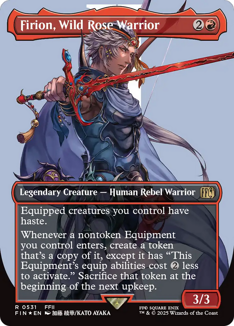 Firion, Wild Rose Warrior (Borderless) (Surge Foil) [FINAL FANTASY] | Fandemonia Ltd