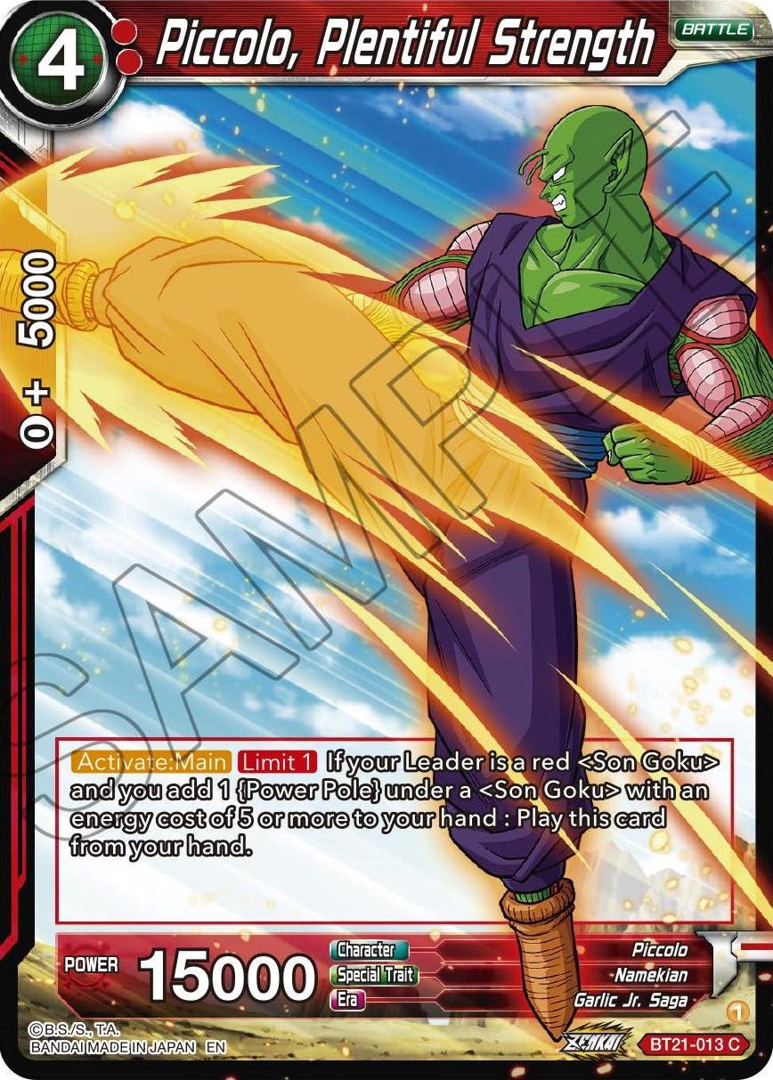 Piccolo, Plentiful Strength (BT21-013) [Wild Resurgence] | Fandemonia Ltd