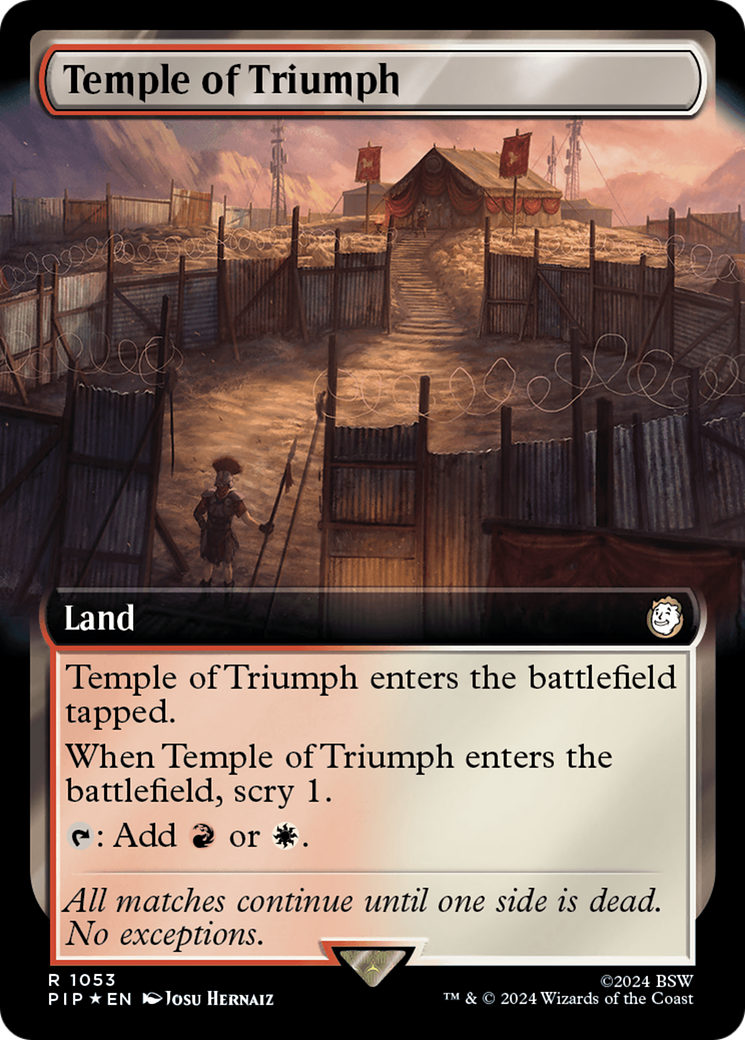 Temple of Triumph (Extended Art) (Surge Foil) [Fallout] | Fandemonia Ltd