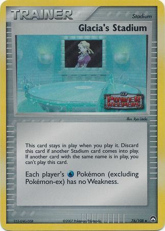 Glacia's Stadium (76/108) (Stamped) [EX: Power Keepers] | Fandemonia Ltd