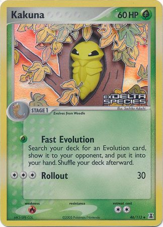 Kakuna (46/113) (Stamped) [EX: Delta Species] | Fandemonia Ltd