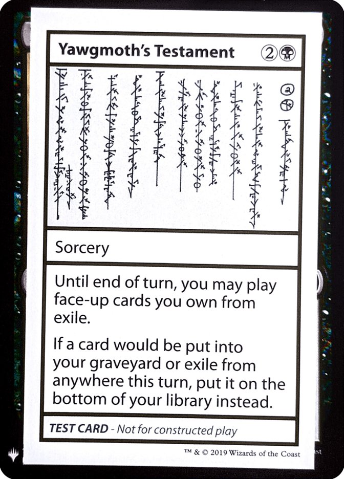 Yawgmoth's Testament [Mystery Booster Playtest Cards] | Fandemonia Ltd