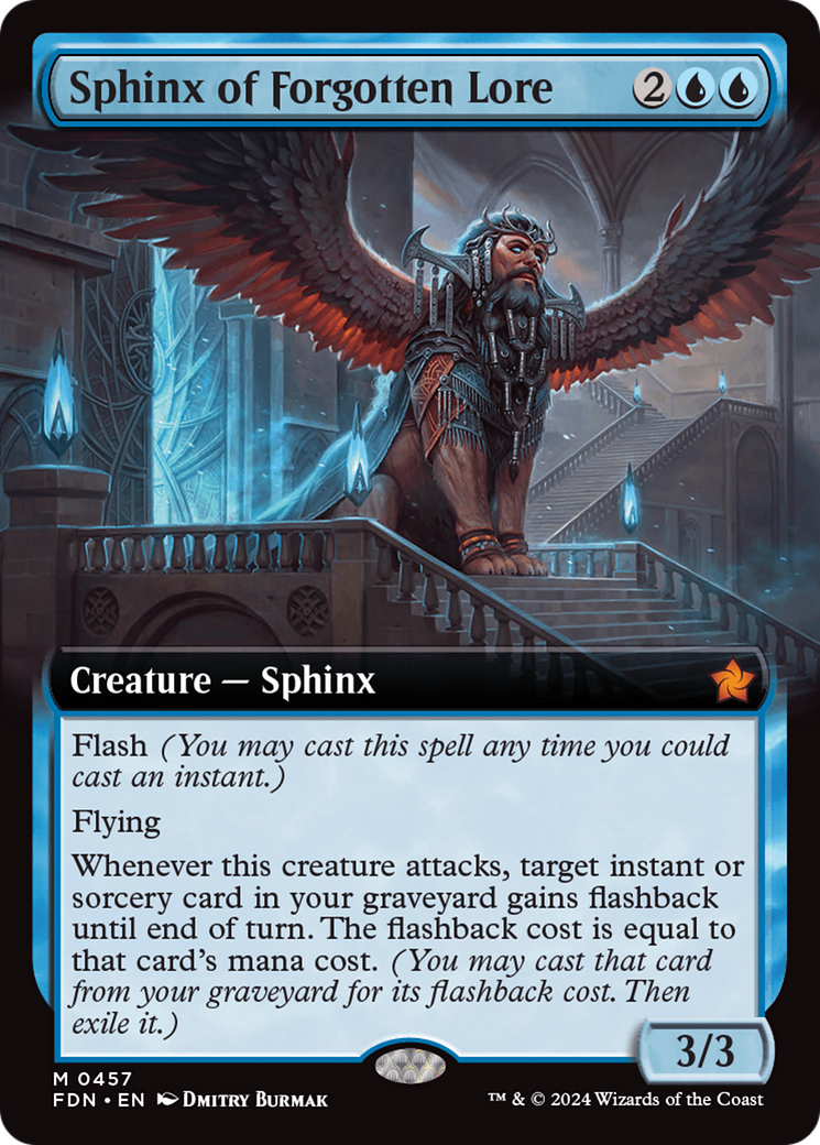 Sphinx of Forgotten Lore (Extended Art) [Foundations] | Fandemonia Ltd