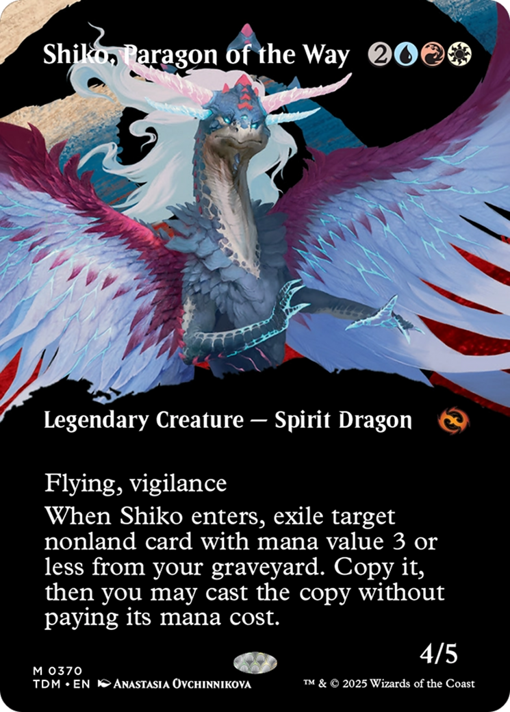 Shiko, Paragon of the Way (Borderless) [Tarkir: Dragonstorm] | Fandemonia Ltd