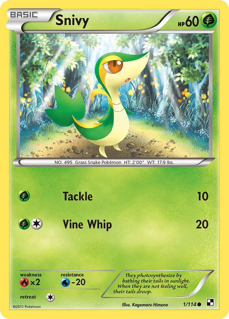 Snivy (1/114) (Cosmos Holo) [Black & White: Base Set] | Fandemonia Ltd