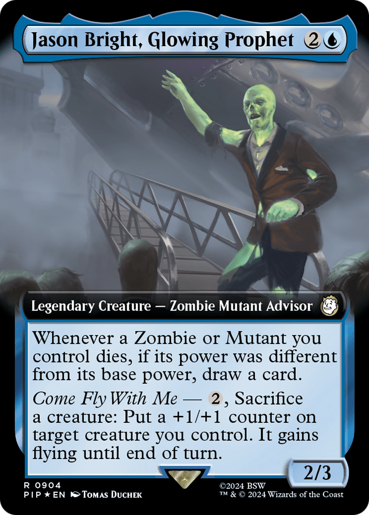 Jason Bright, Glowing Prophet (Extended Art) (Surge Foil) [Fallout] | Fandemonia Ltd