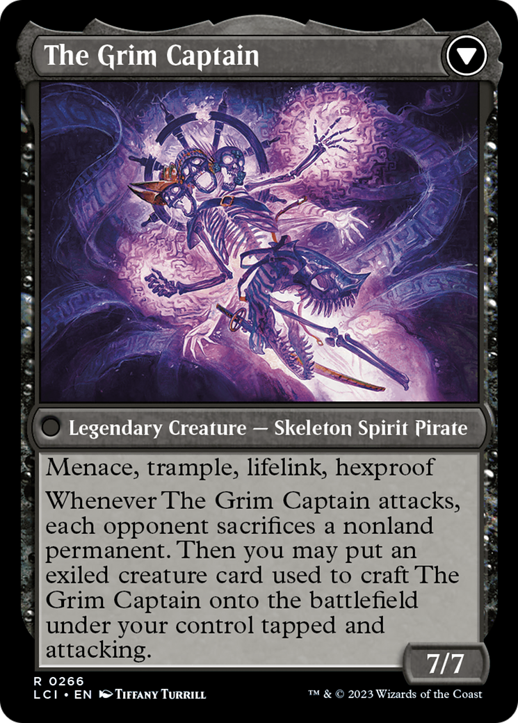 Throne of the Grim Captain // The Grim Captain [The Lost Caverns of Ixalan Prerelease Cards] | Fandemonia Ltd