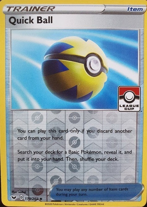 Quick Ball (179/202) (League Promo) [Sword & Shield: Base Set] | Fandemonia Ltd
