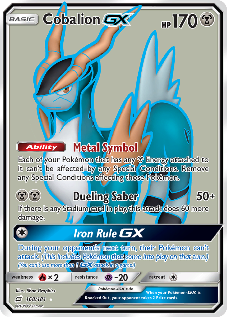 Cobalion GX (168/181) [Sun & Moon: Team Up] | Fandemonia Ltd