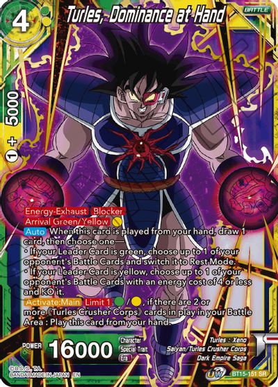 Turles, Dominance at Hand (BT15-151) [Saiyan Showdown] | Fandemonia Ltd