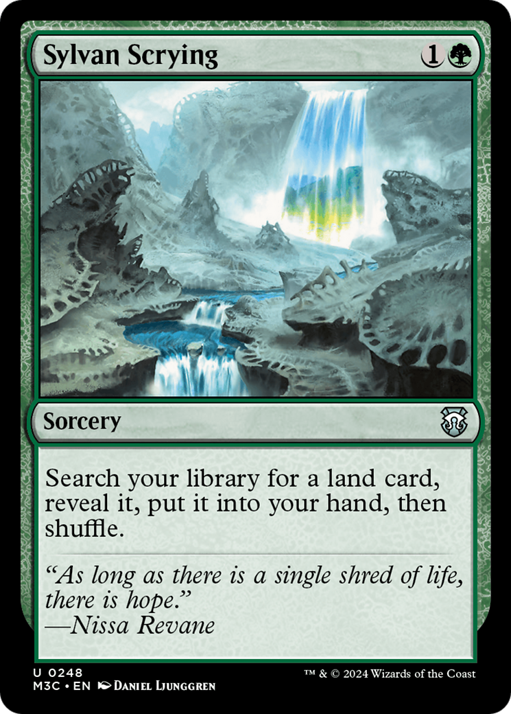 Sylvan Scrying (Ripple Foil) [Modern Horizons 3 Commander] | Fandemonia Ltd