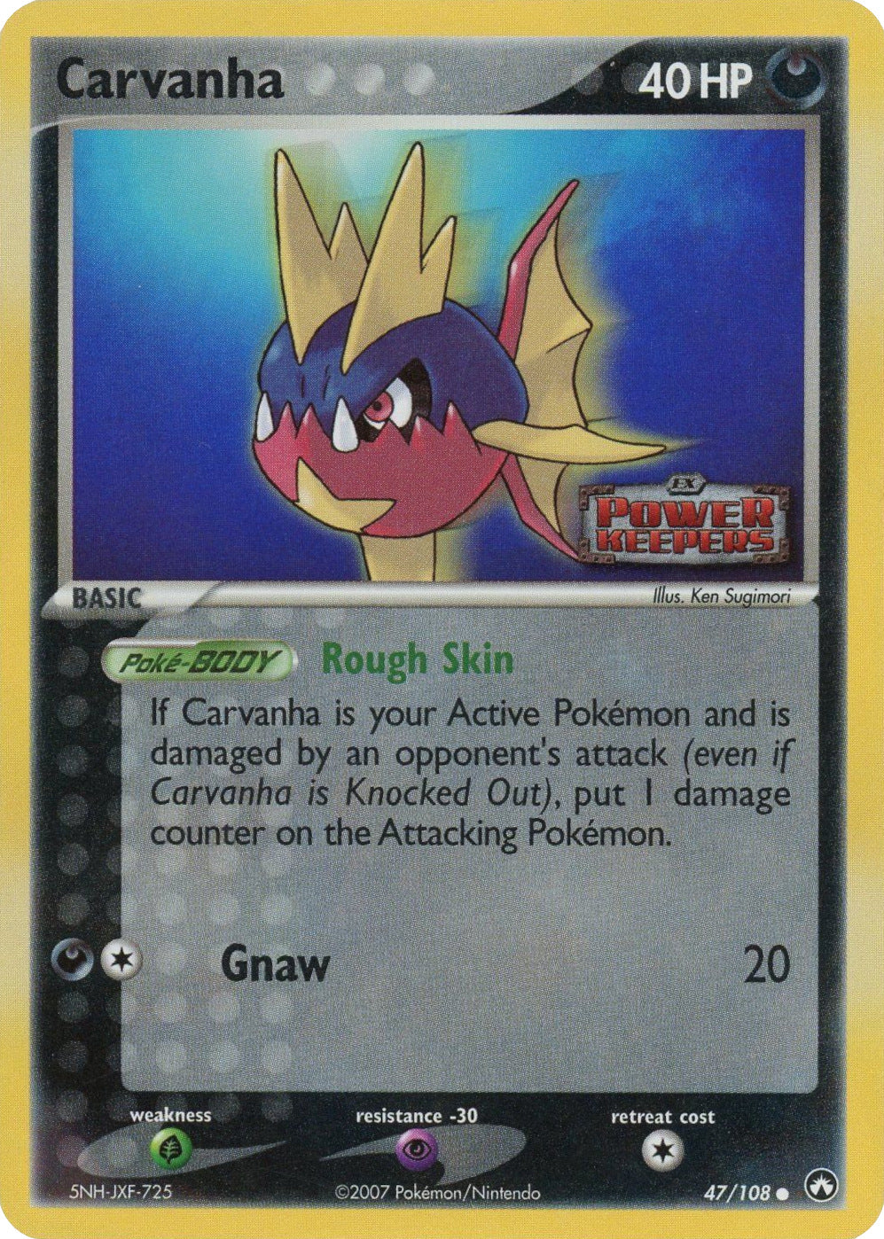 Carvanha (47/108) (Stamped) [EX: Power Keepers] | Fandemonia Ltd