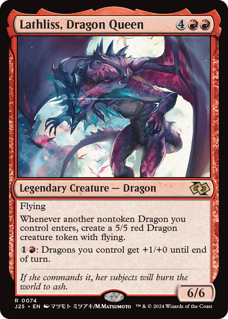 Lathliss, Dragon Queen (Anime) [Foundations Jumpstart] | Fandemonia Ltd