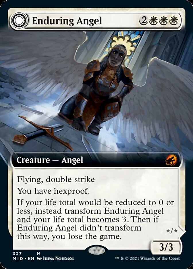 Enduring Angel // Angelic Enforcer (Extended Art) [Innistrad: Midnight Hunt] | Fandemonia Ltd