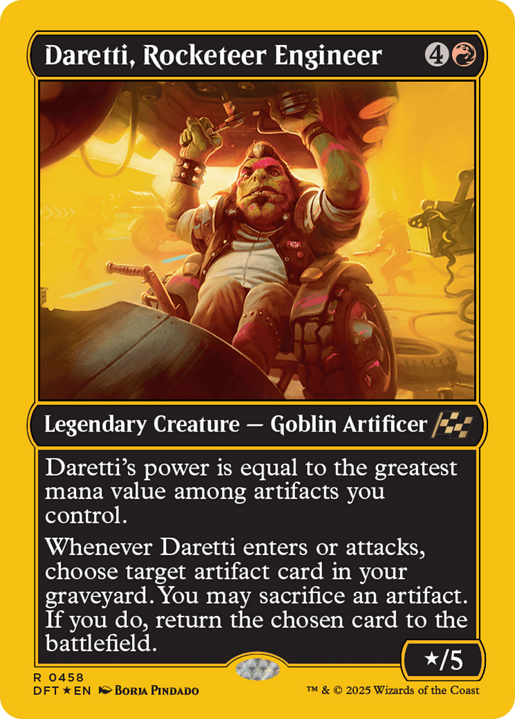 Daretti, Rocketeer Engineer (First-Place Foil) [Aetherdrift] | Fandemonia Ltd