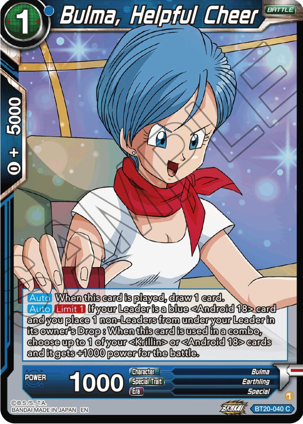 Bulma, Helpful Cheer (BT20-040) [Power Absorbed] | Fandemonia Ltd