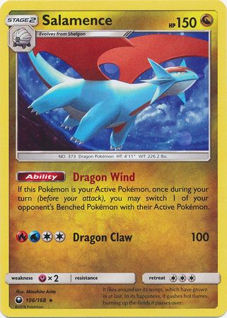 Salamence (106/168) (Cosmos Holo) [Sun & Moon: Celestial Storm] | Fandemonia Ltd
