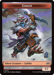 Dog // Goblin Double-Sided Token [Tarkir: Dragonstorm Commander Tokens] | Fandemonia Ltd