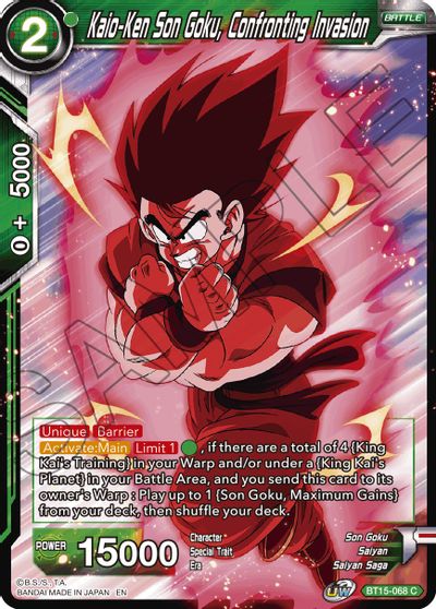 Kaio-Ken Son Goku, Confronting Invasion (BT15-068) [Saiyan Showdown] | Fandemonia Ltd