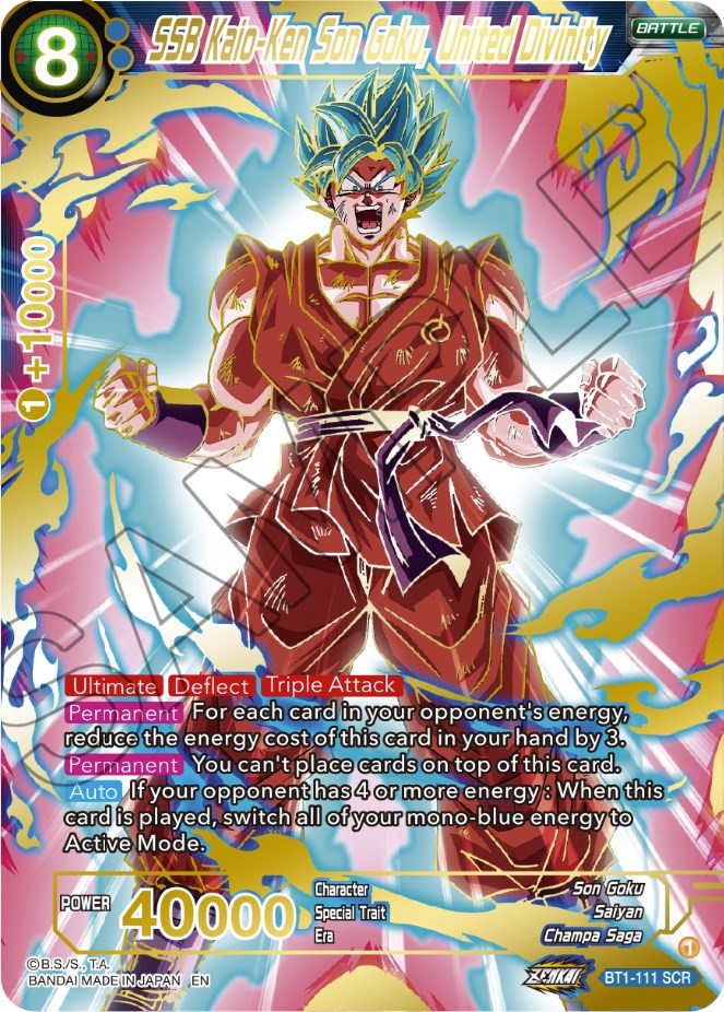 SSB Kaio-Ken Son Goku, United Divinity (BT1-111) [Dawn of the Z-Legends] | Fandemonia Ltd