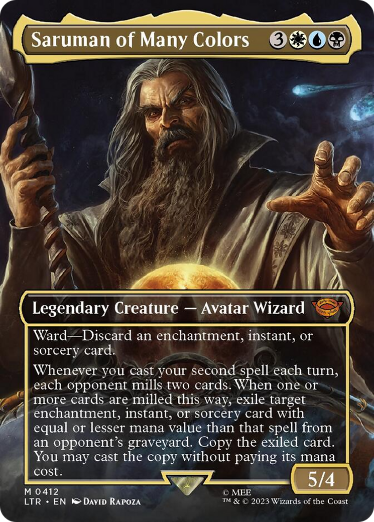 Saruman of Many Colors (Borderless Alternate Art) [The Lord of the Rings: Tales of Middle-Earth] | Fandemonia Ltd