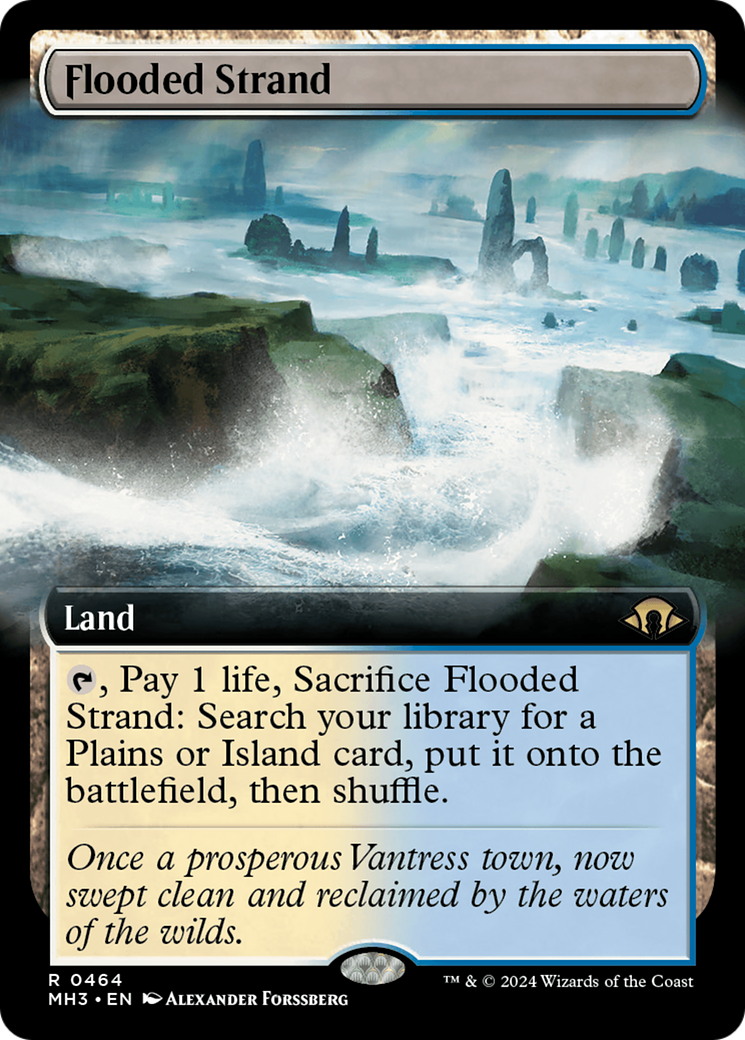 Flooded Strand (Extended Art) [Modern Horizons 3] | Fandemonia Ltd