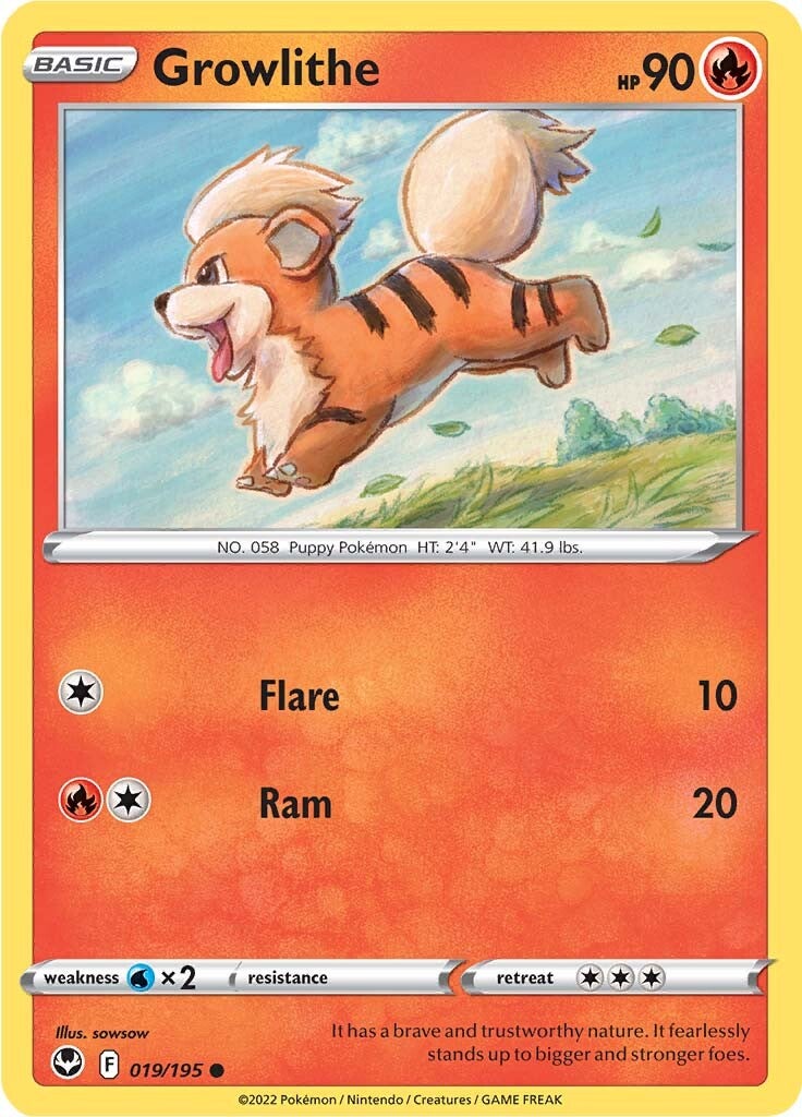 Growlithe (019/195) [Sword & Shield: Silver Tempest] | Fandemonia Ltd
