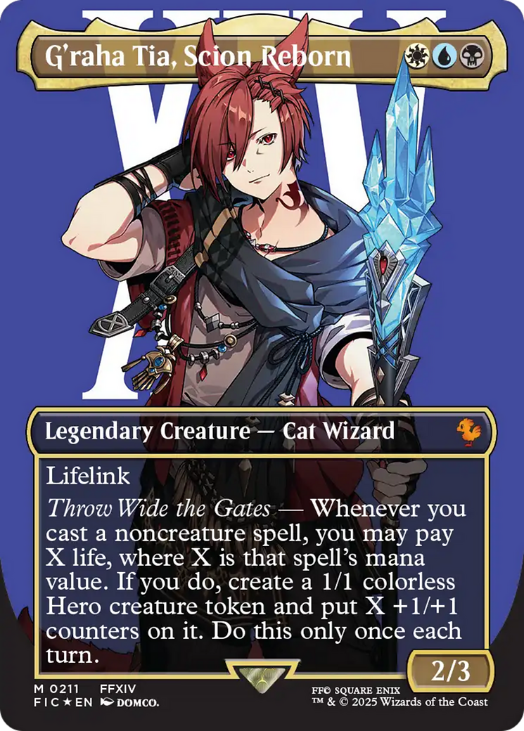 G'raha Tia, Scion Reborn (Borderless) (Surge Foil) [FINAL FANTASY Commander] | Fandemonia Ltd