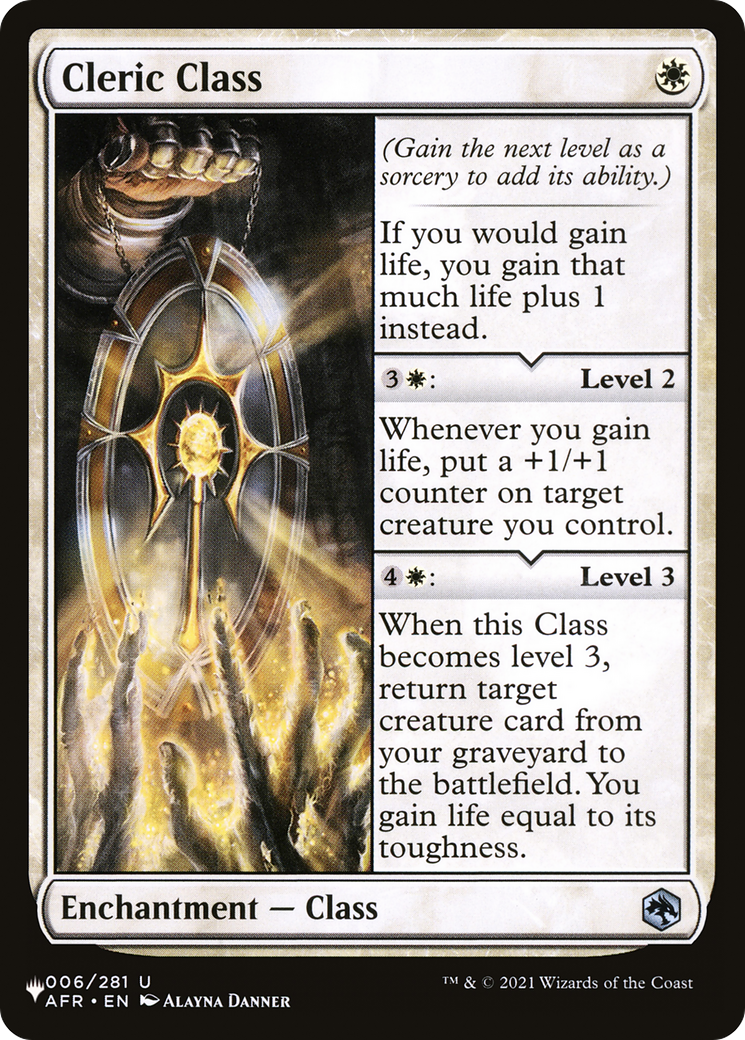 Cleric Class [The List] | Fandemonia Ltd
