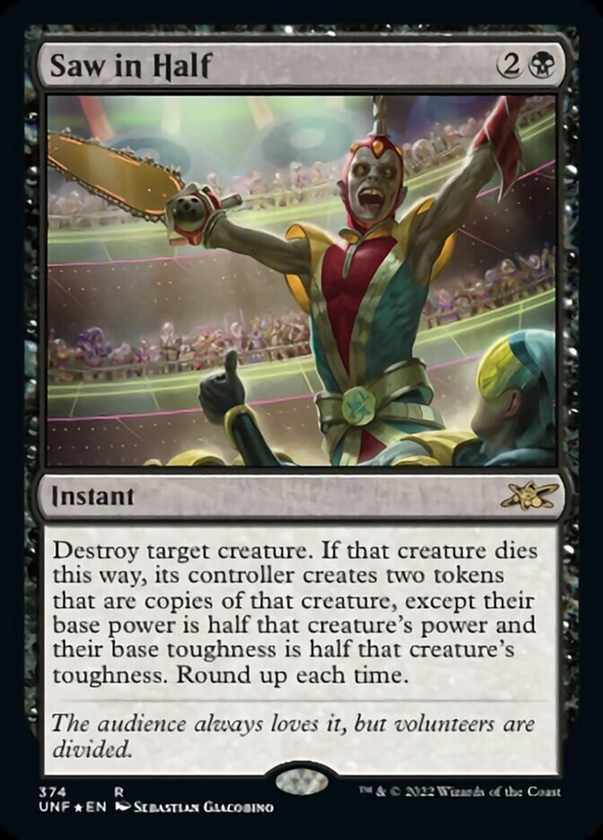 Saw in Half (Galaxy Foil) [Unfinity] | Fandemonia Ltd