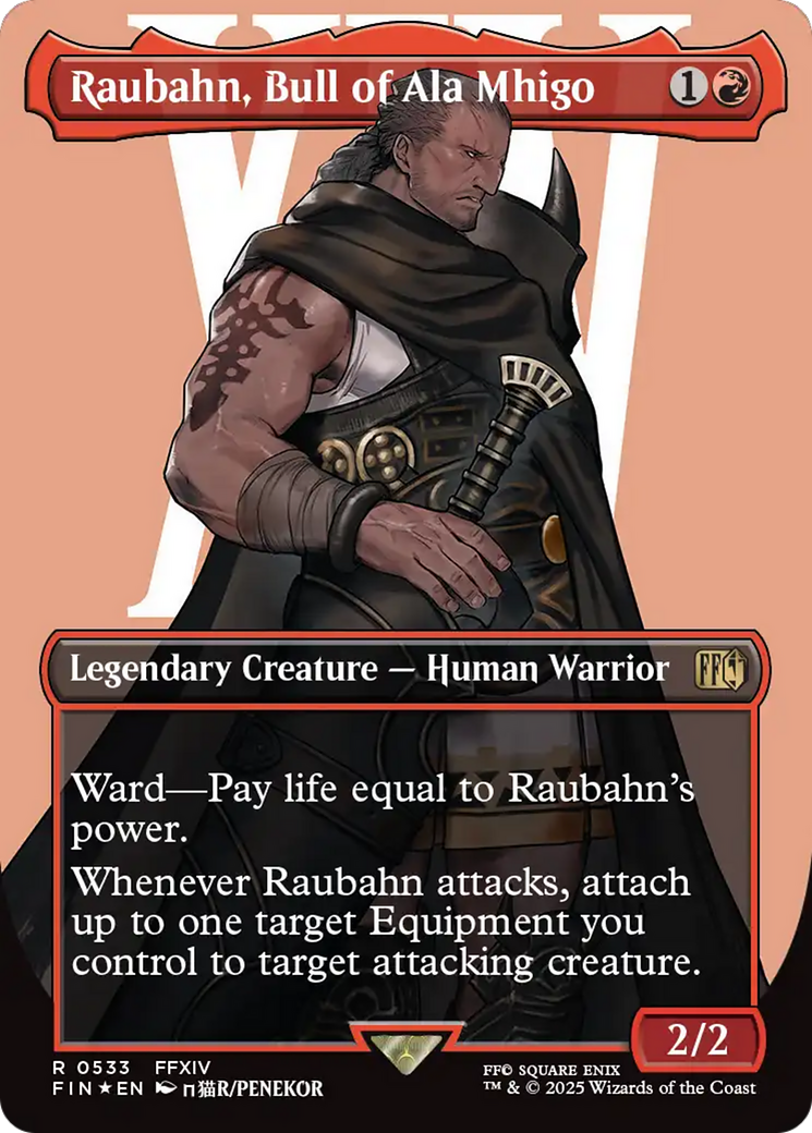 Raubahn, Bull of Ala Mhigo (Borderless) (Surge Foil) [FINAL FANTASY] | Fandemonia Ltd