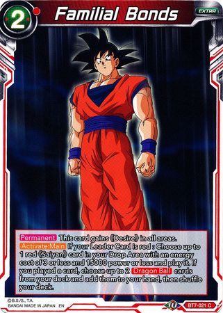 Familial Bonds (BT7-021) [Assault of the Saiyans] | Fandemonia Ltd
