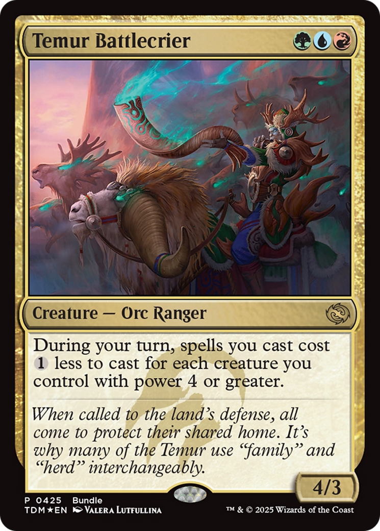 Temur Battlecrier (Bundle) [Tarkir: Dragonstorm Promos] | Fandemonia Ltd