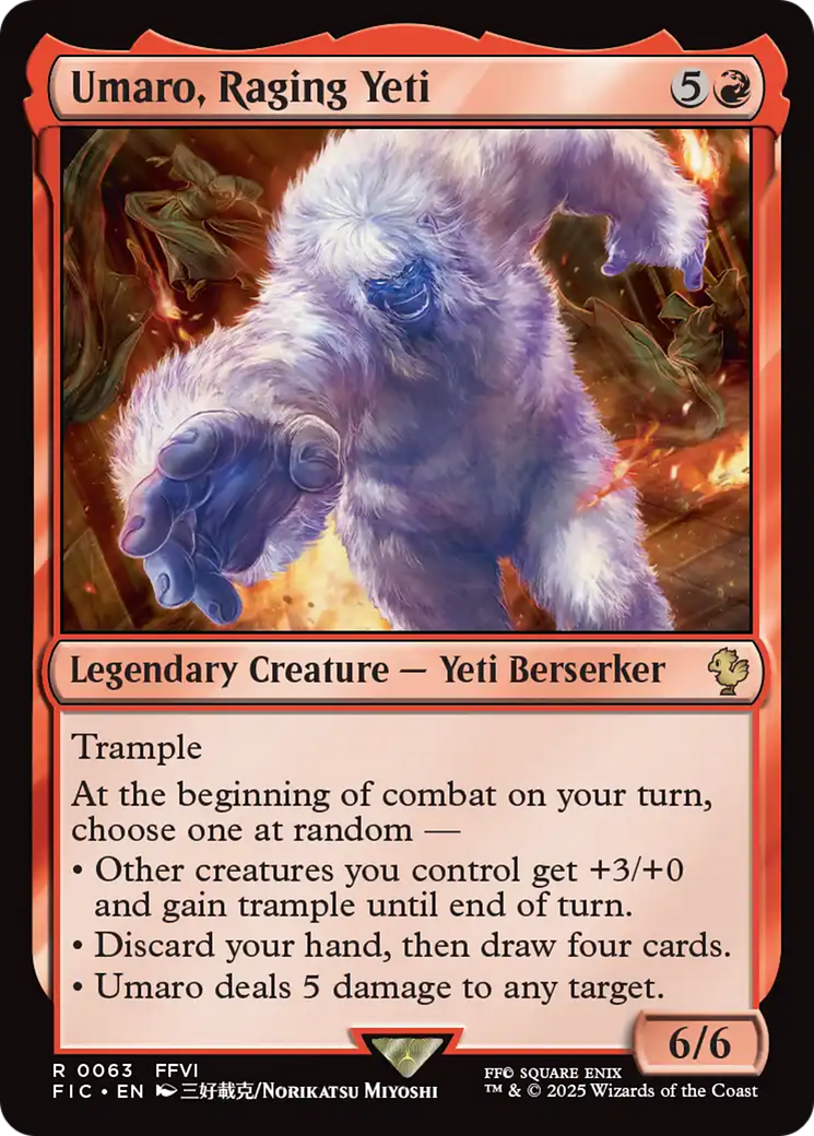 Umaro, Raging Yeti [FINAL FANTASY Commander] | Fandemonia Ltd