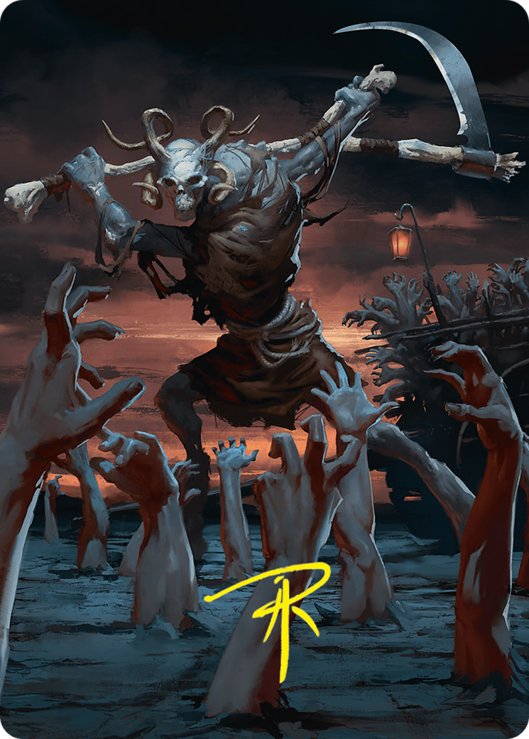 Blasphemous Edict Art Card (35/54) (Gold-Stamped Signature) [Foundations Art Series] | Fandemonia Ltd