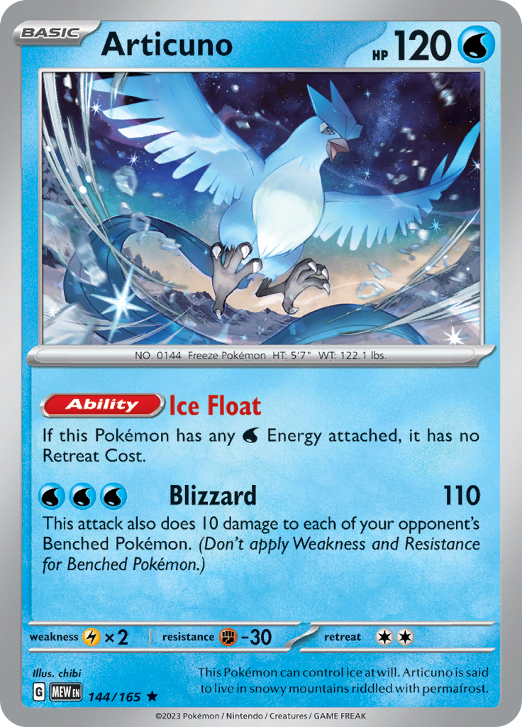 Articuno (144/165) [Scarlet & Violet 151] | Fandemonia Ltd